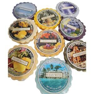 NEW Nine RETIRED Yankee Candle Wax Melts Pineapple Autumn Lodge Ocean Island